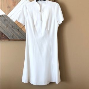 White midi dress